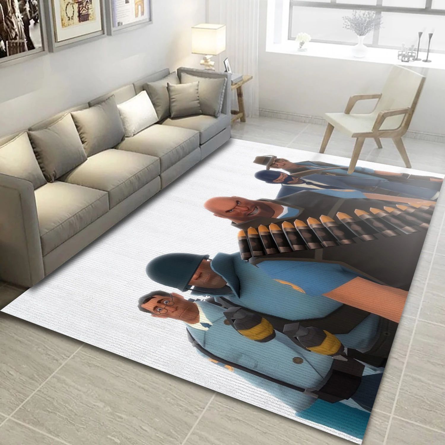 Team Fortress 1076 Video Game Reangle Rug, Living Room Rug - Home Decor Floor Decor - Indoor Outdoor Rugs