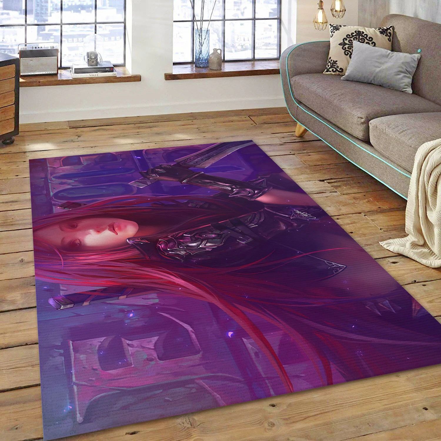 Katarina League Of Legends Video Game Area Rug For Christmas, Area Rug - Home Decor Floor Decor - Indoor Outdoor Rugs