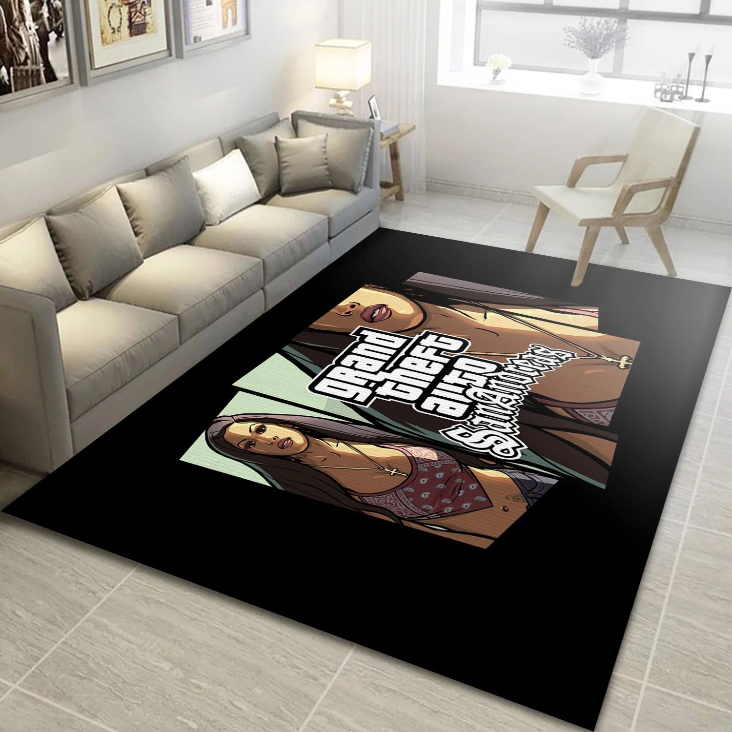 Necklace Video Game Area Rug For Christmas, Living Room Rug - Family Gift US Decor - Indoor Outdoor Rugs