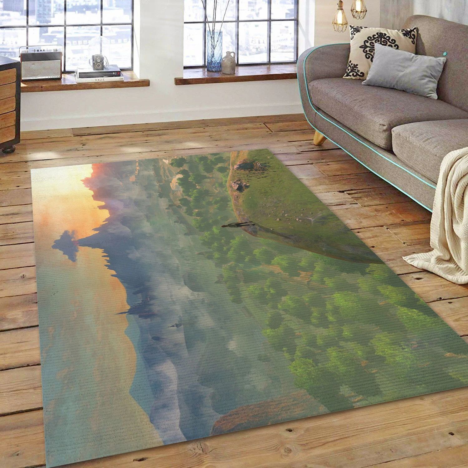 The Legend Of Zelda Breath Of The Wild Game Area Rug Carpet, Living Room Rug - Christmas Gift Decor - Indoor Outdoor Rugs