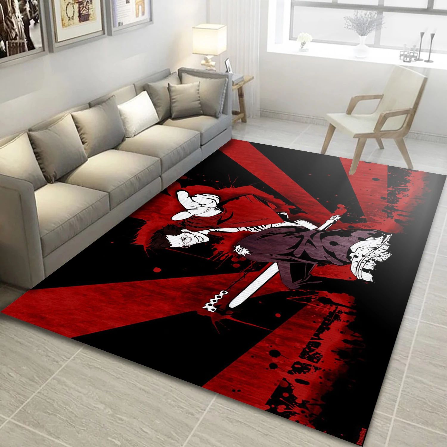 No More Heroes Gaming Area Rug, Bedroom Rug - Christmas Gift Decor - Indoor Outdoor Rugs