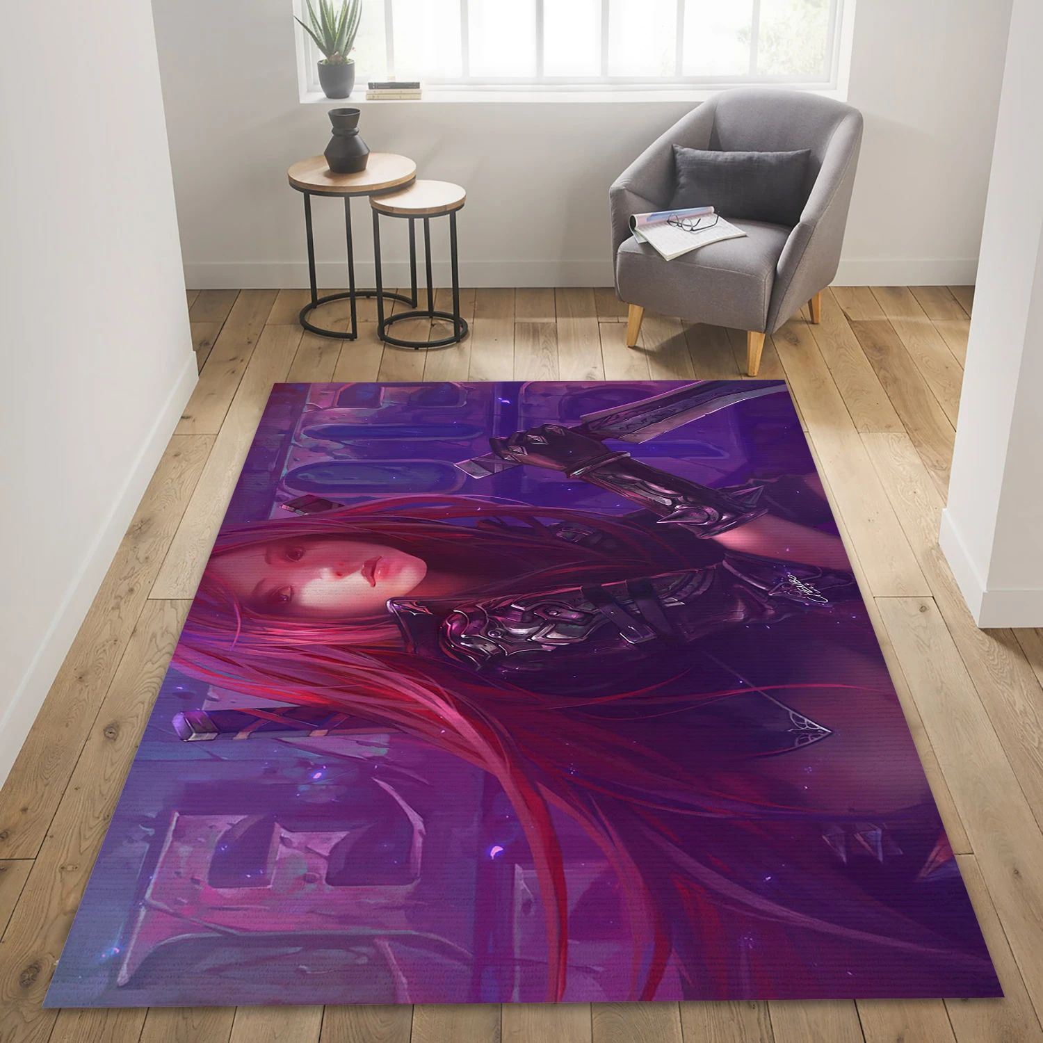 Katarina League Of Legends Video Game Area Rug For Christmas, Area Rug - Home Decor Floor Decor - Indoor Outdoor Rugs