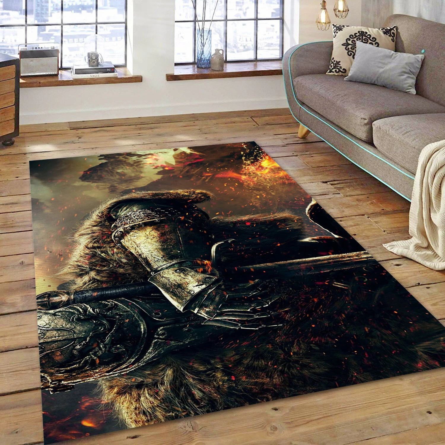 Sword Video Game Reangle Rug, Bedroom Rug - Home Decor Floor Decor - Indoor Outdoor Rugs