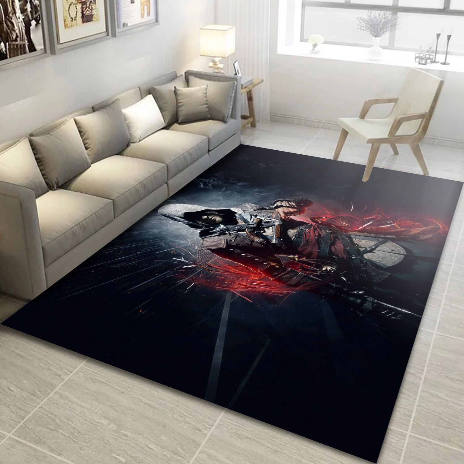 Assassins Creed Iv Video Game Reangle Rug, Bedroom Rug - Home Decor Floor Decor - Indoor Outdoor Rugs