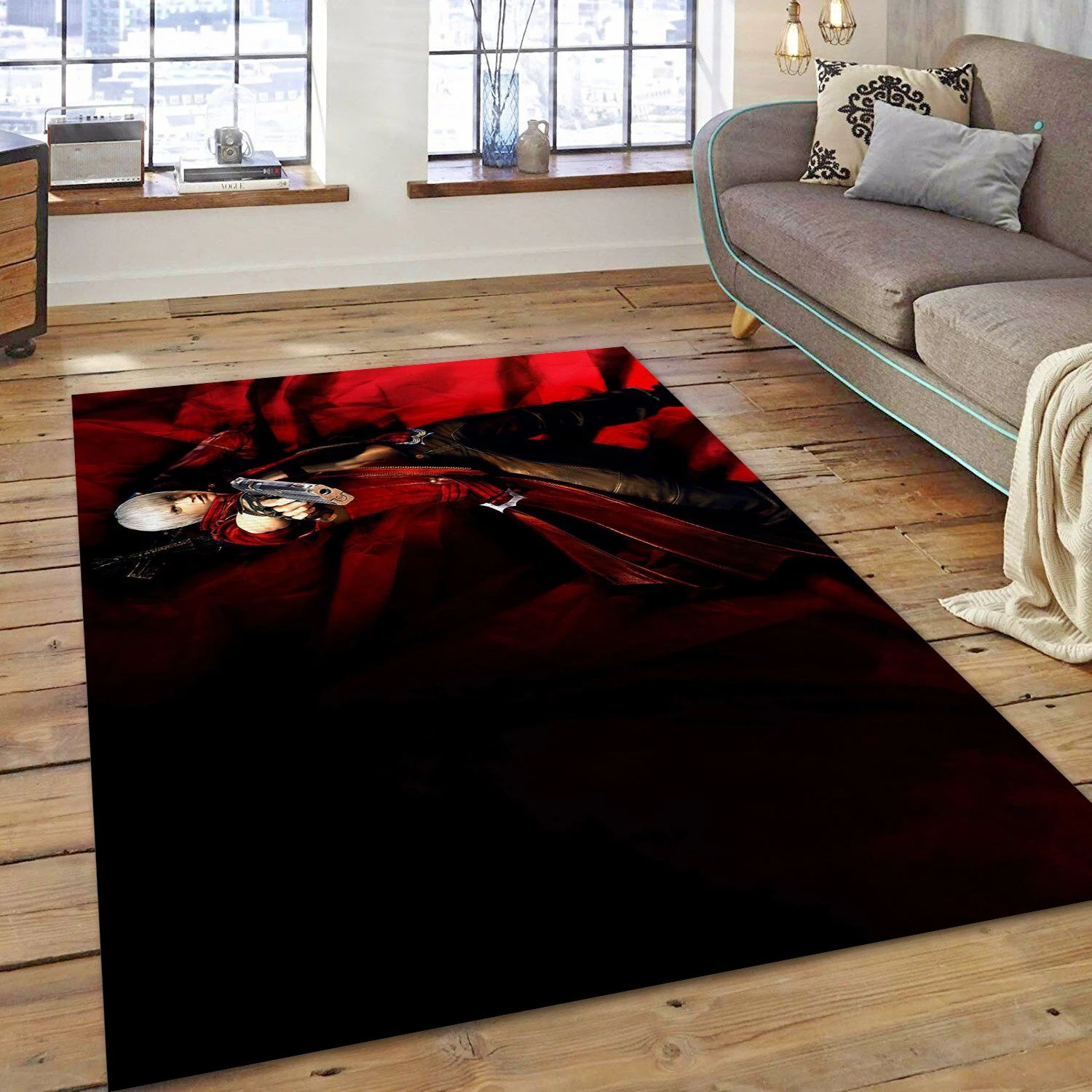 Devil May Cry 3 Dantes Awakening Video Game Area Rug For Christmas, Bedroom Rug - Home Decor Floor Decor - Indoor Outdoor Rugs