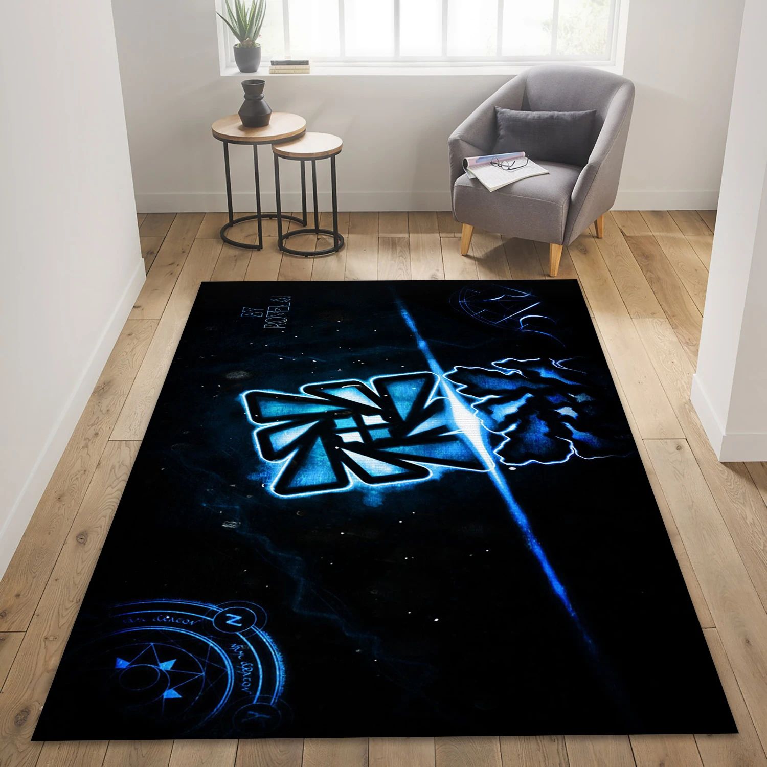 Geometrydash Video Game Reangle Rug, Area Rug - Christmas Gift Decor - Indoor Outdoor Rugs