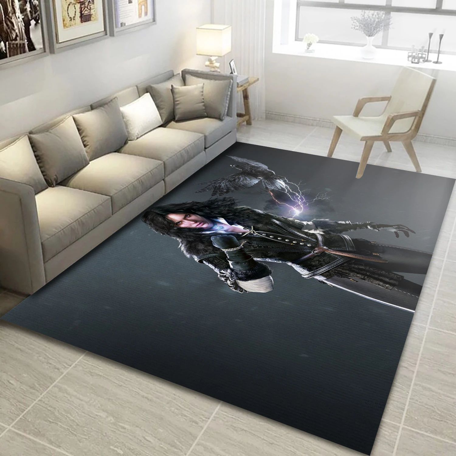 Yennefer Video Game Reangle Rug, Living Room Rug - Home Decor Floor Decor - Indoor Outdoor Rugs