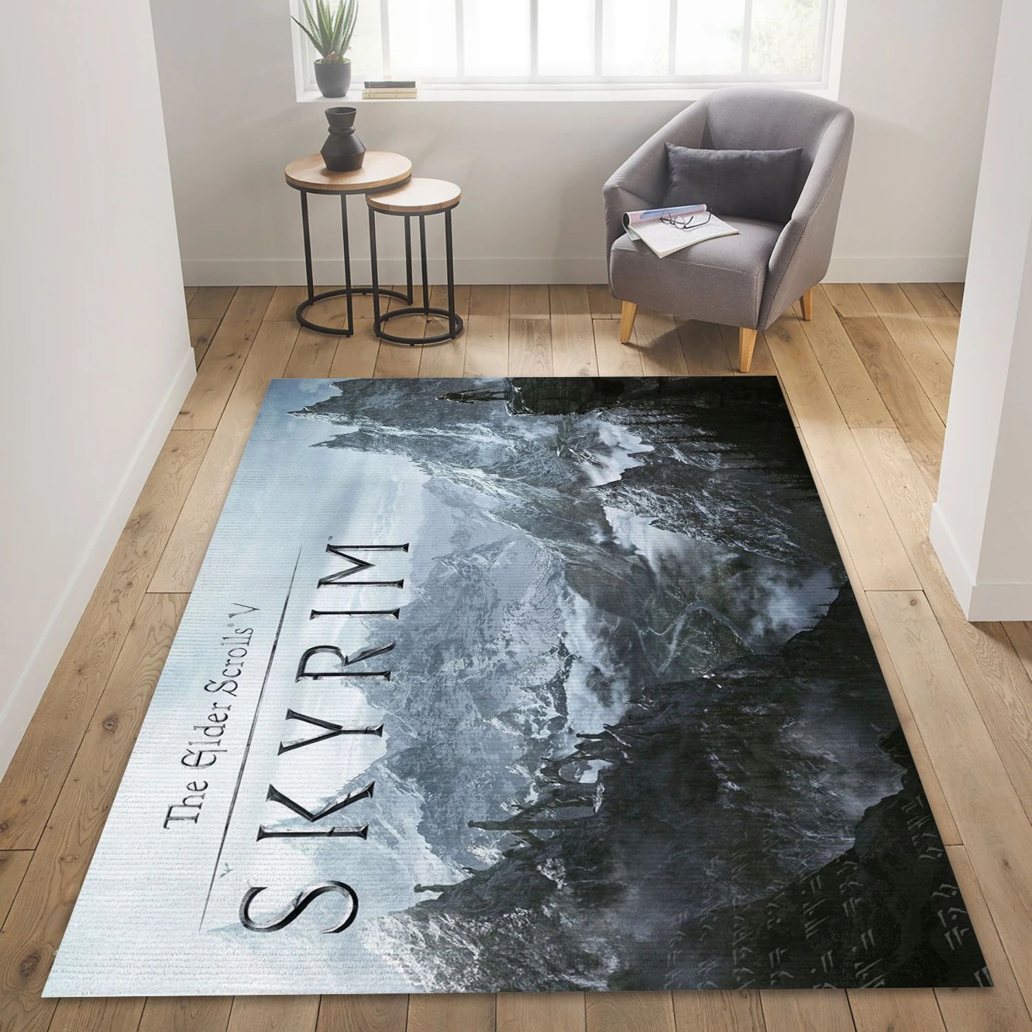 Skyrim Video Game Area Rug Area, Living Room Rug - US Decor - Indoor Outdoor Rugs