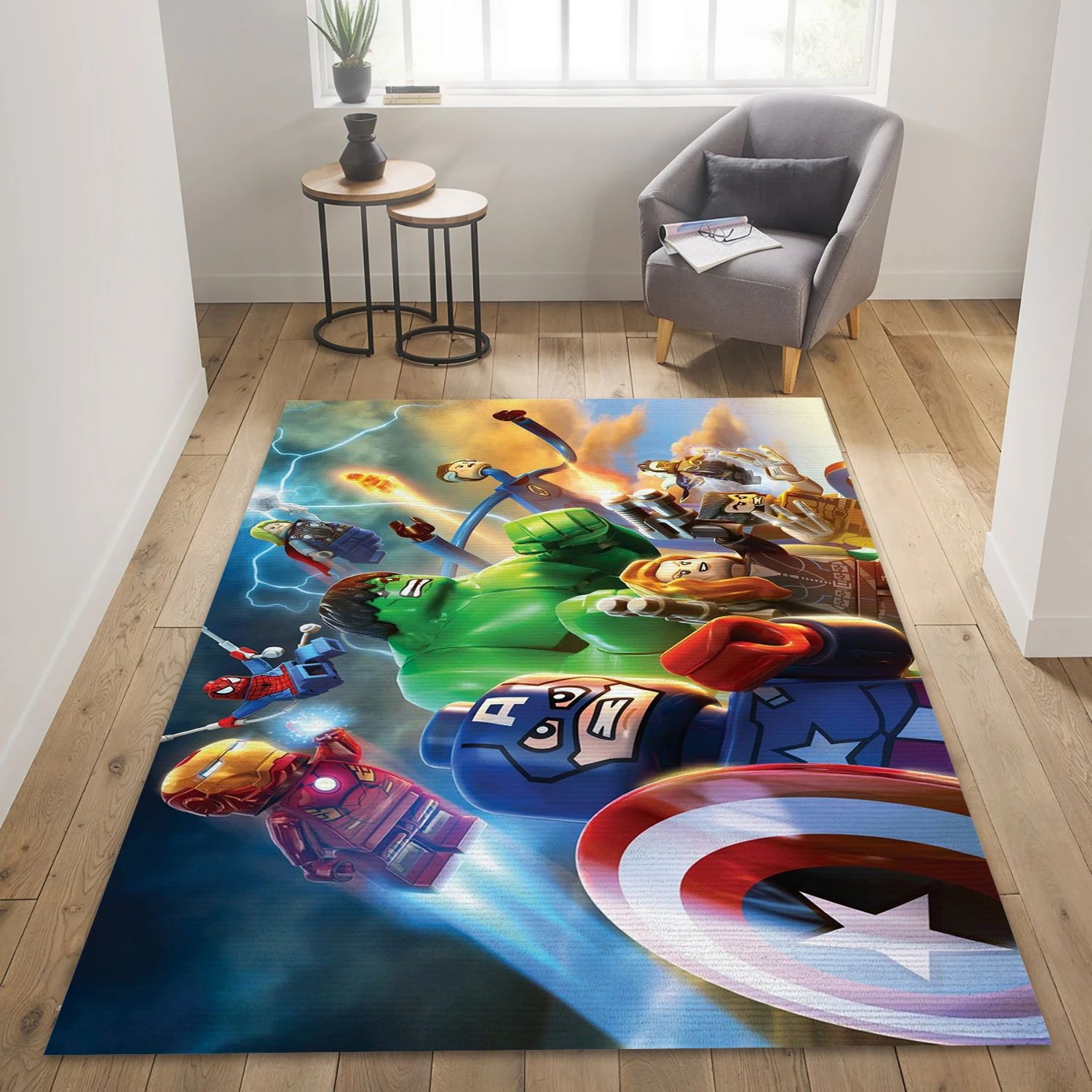 Lego Marvel Super Heroes Game Area Rug Carpet, Bedroom Rug - Home Decor Floor Decor - Indoor Outdoor Rugs