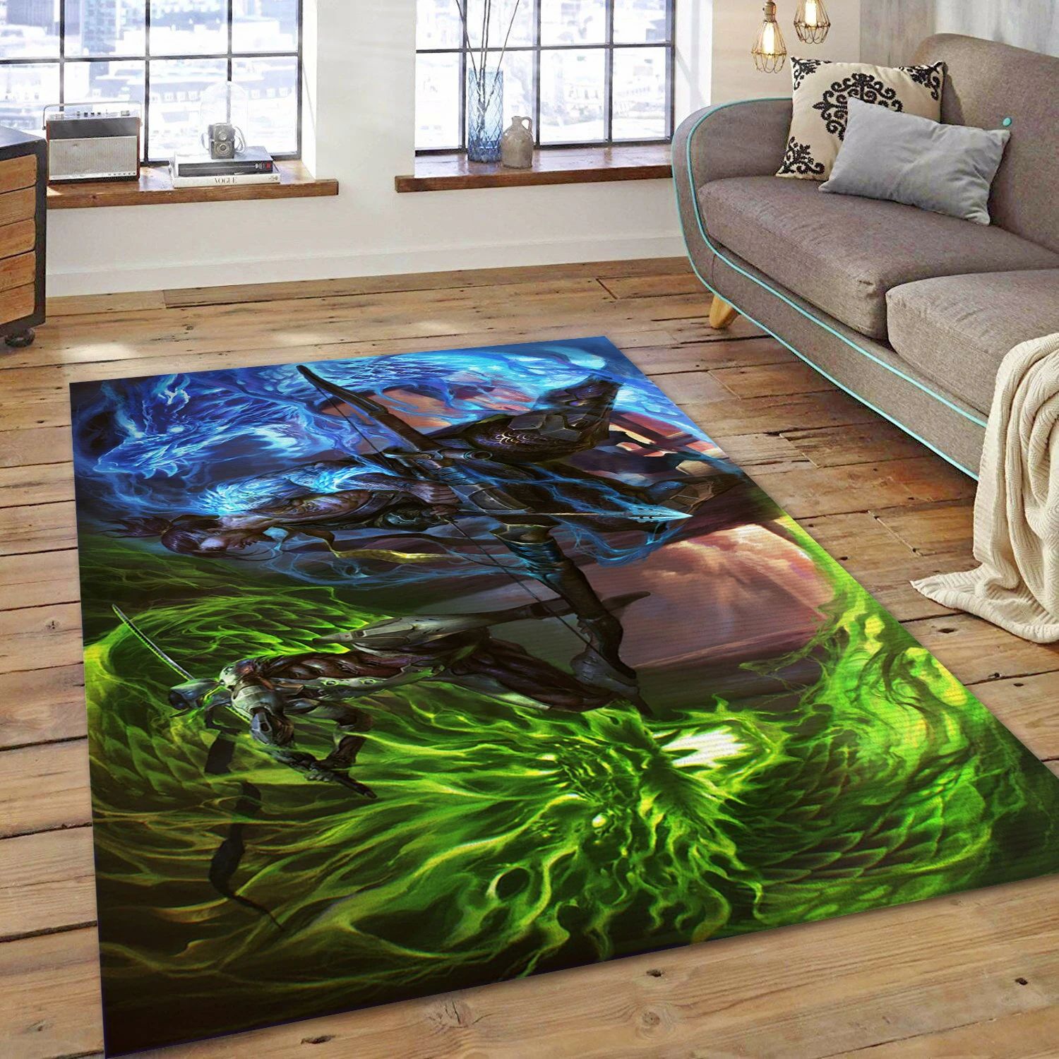 The Dragons Of The North And South Wind Video Game Area Rug For Christmas, Area Rug - Family Gift US Decor - Indoor Outdoor Rugs