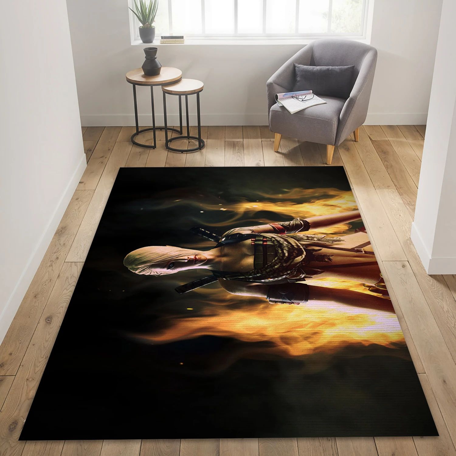 Crossfire Video Game Area Rug Area, Bedroom Rug - Family Gift US Decor - Indoor Outdoor Rugs