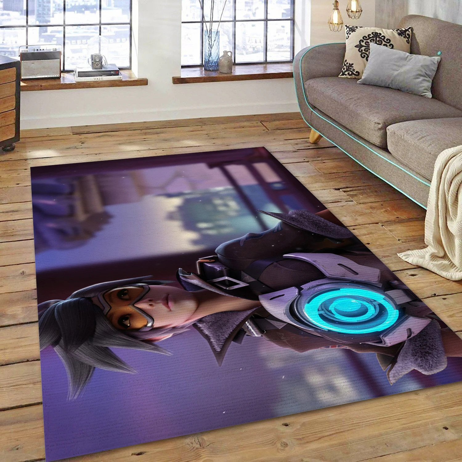 Tracer Gaming Area Rug, Area Rug - Christmas Gift Decor - Indoor Outdoor Rugs