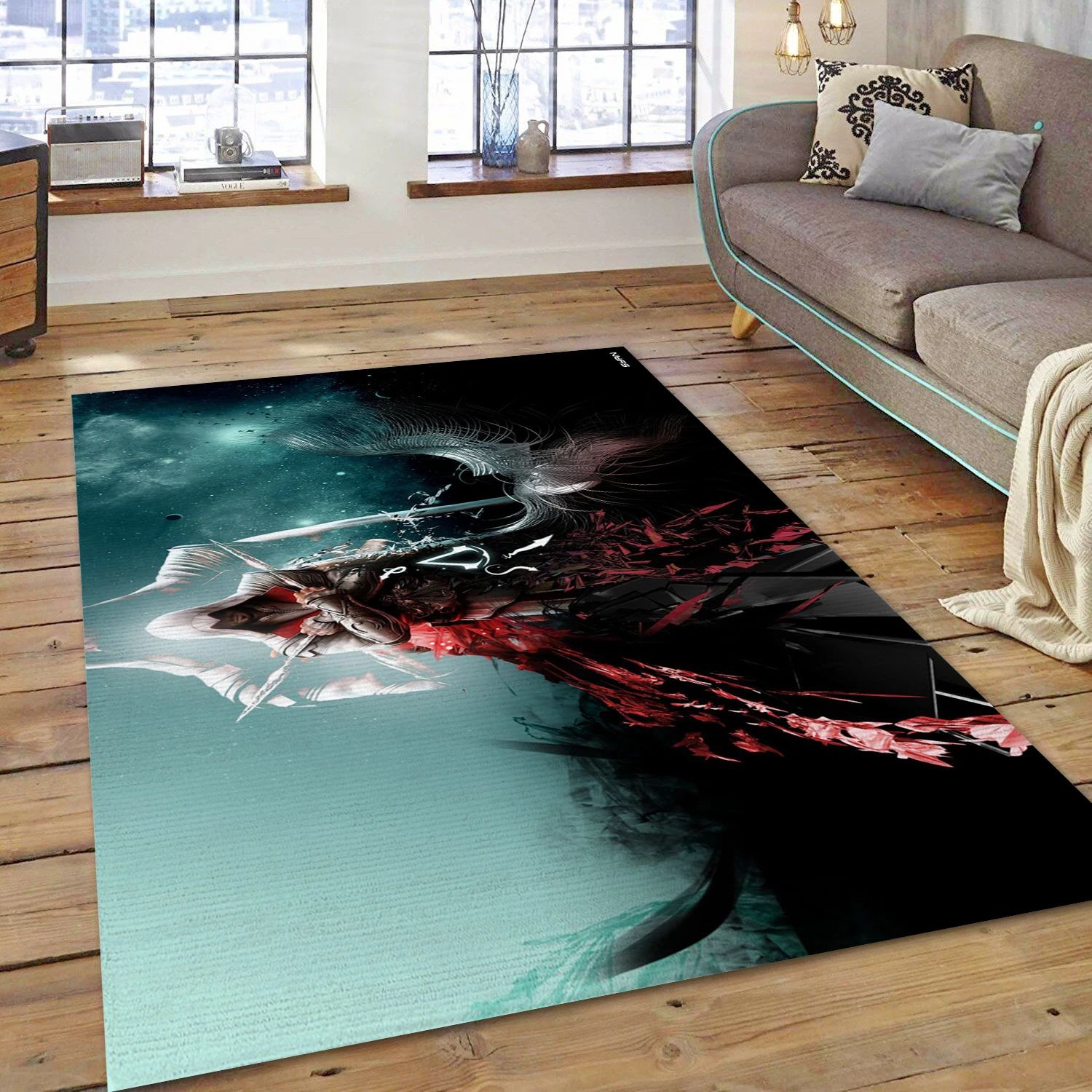 Assassins Creed Brotherhood Gaming Area Rug, Bedroom Rug - US Decor - Indoor Outdoor Rugs