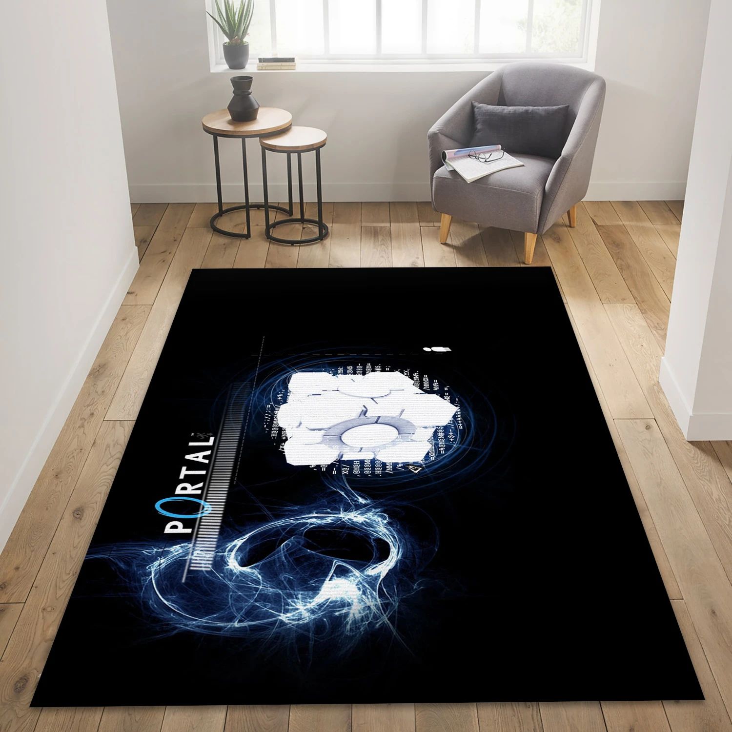 Portal Video Game Reangle Rug, Living Room Rug - US Decor - Indoor Outdoor Rugs