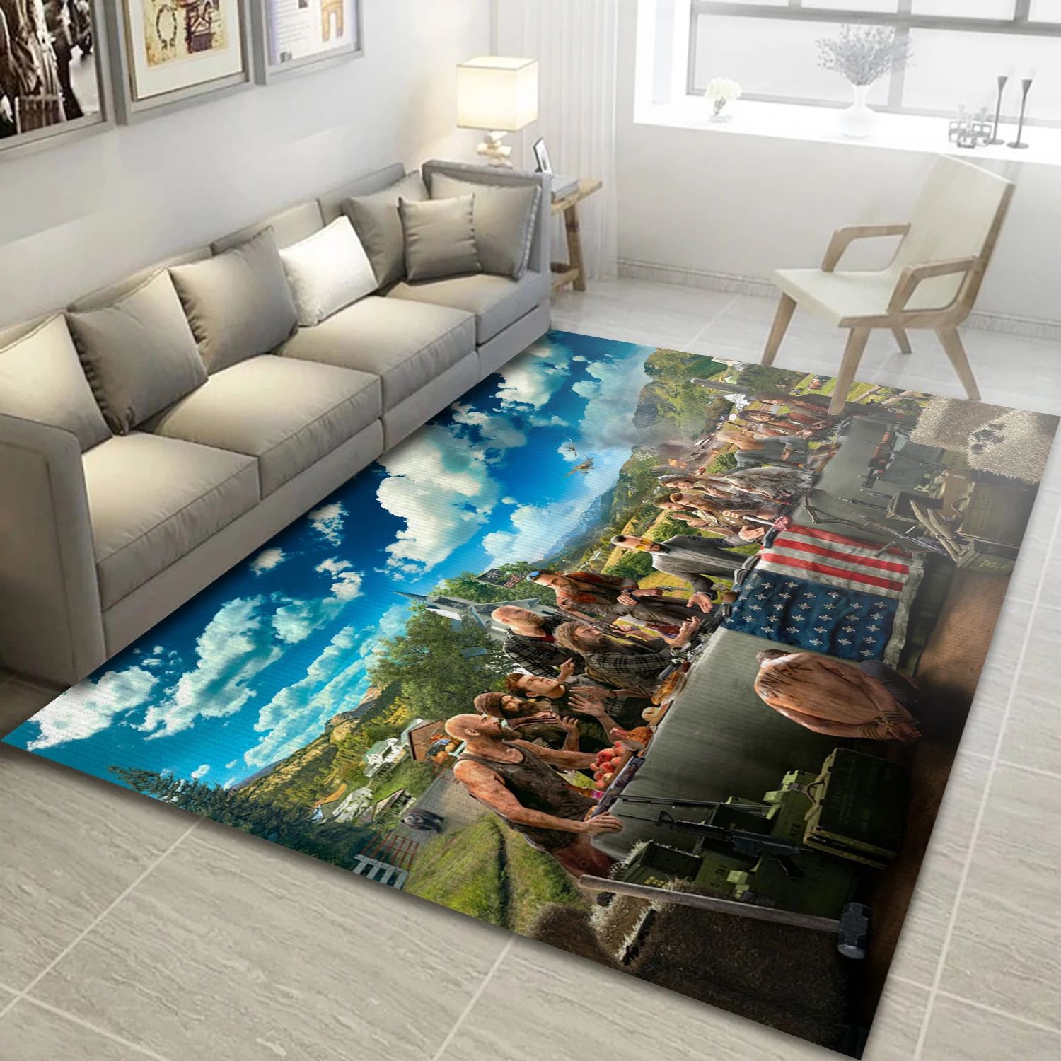 Far Cry 5 Game Area Rug Carpet, Bedroom Rug - Family Gift US Decor - Indoor Outdoor Rugs