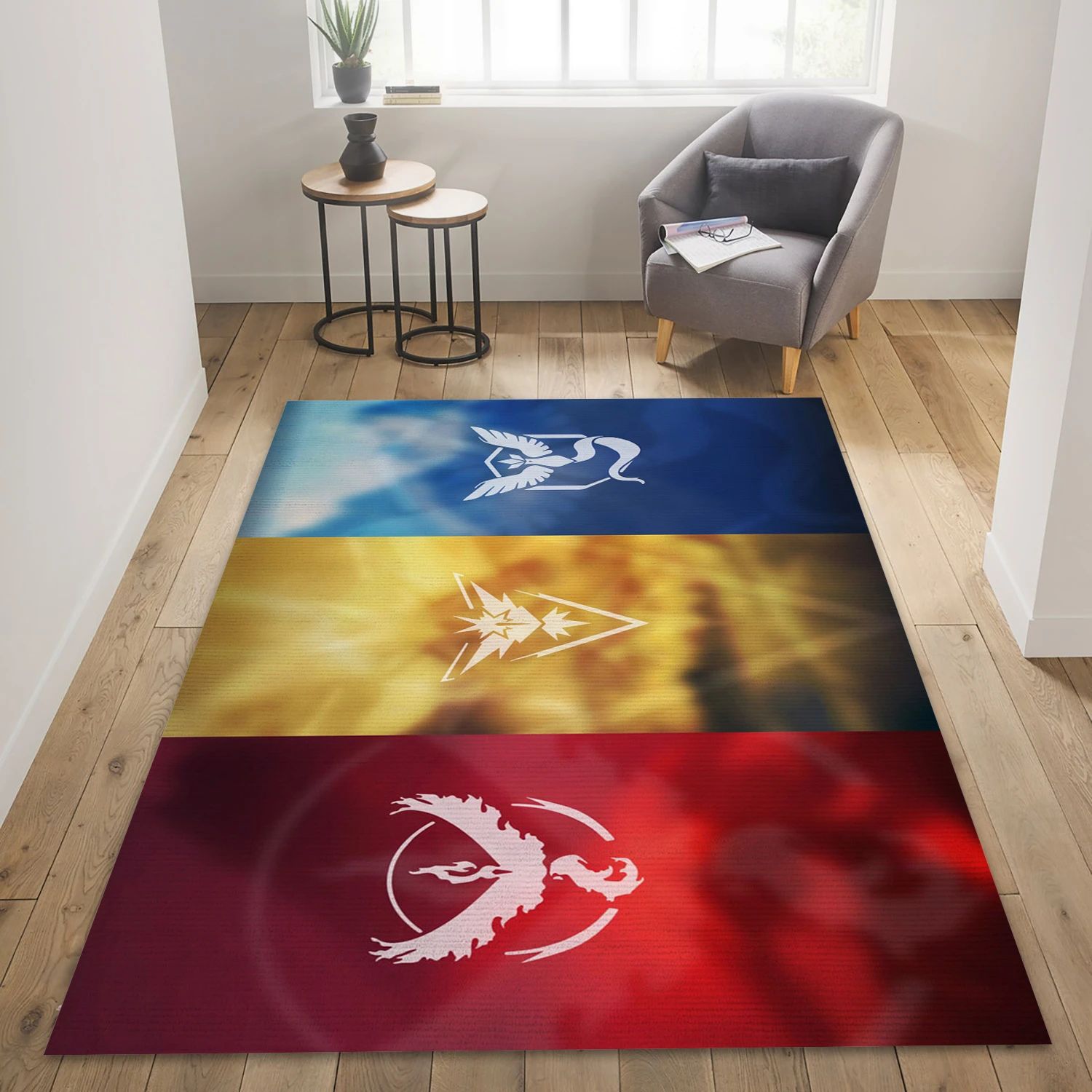 Pokemon Go Teams Video Game Area Rug For Christmas, Living Room Rug - Family Gift US Decor - Indoor Outdoor Rugs