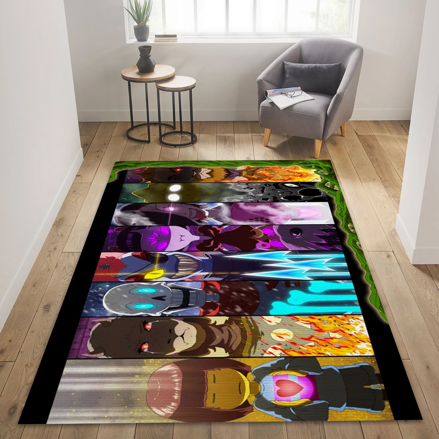 Undertale Pacifist Route Video Game Area Rug Area, Bedroom Rug - US Decor - Indoor Outdoor Rugs