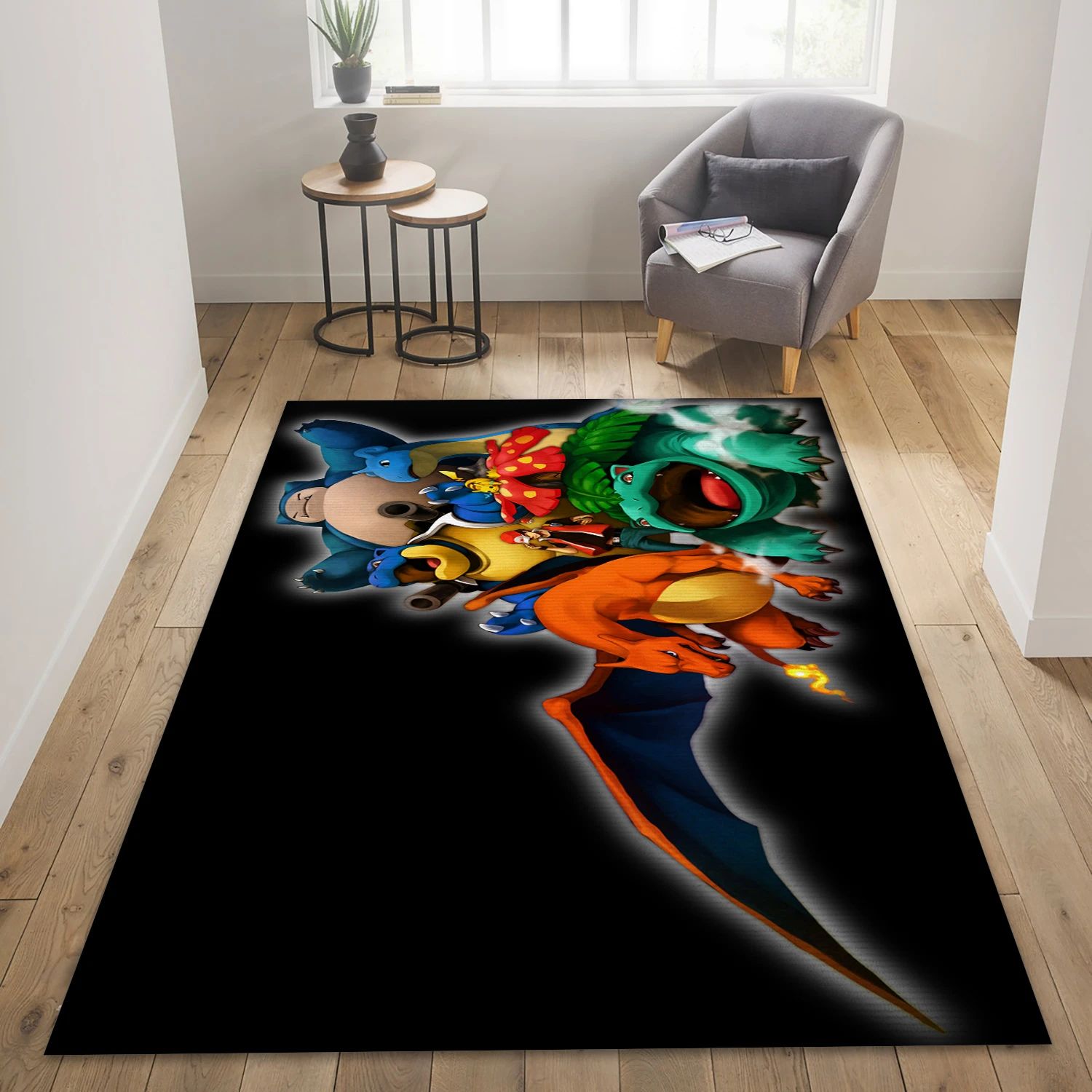 Pokemon Red And Blue Gaming Area Rug, Area Rug - Family Gift US Decor - Indoor Outdoor Rugs