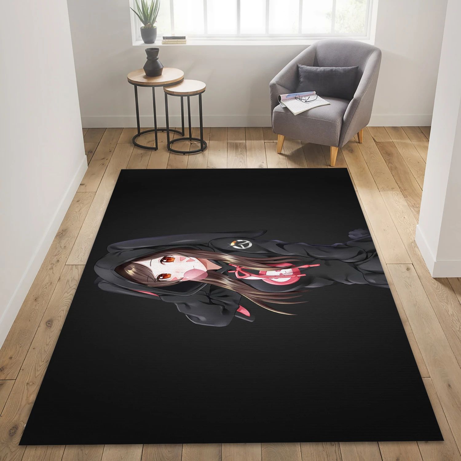 D Va Hoodie Video Game Area Rug For Christmas, Area Rug - Family Gift US Decor - Indoor Outdoor Rugs