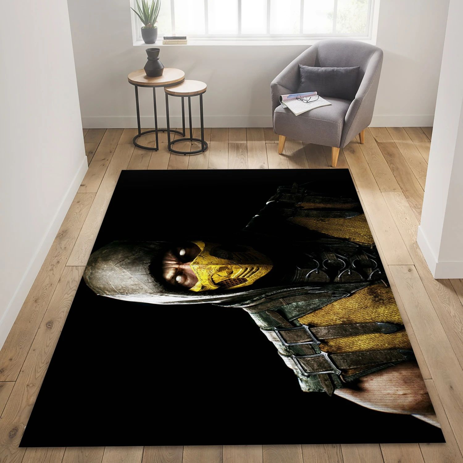 Scorpion Of Mortal Kombat Video Game Video Game Area Rug For Christmas, Bedroom Rug - Family Gift US Decor - Indoor Outdoor Rugs