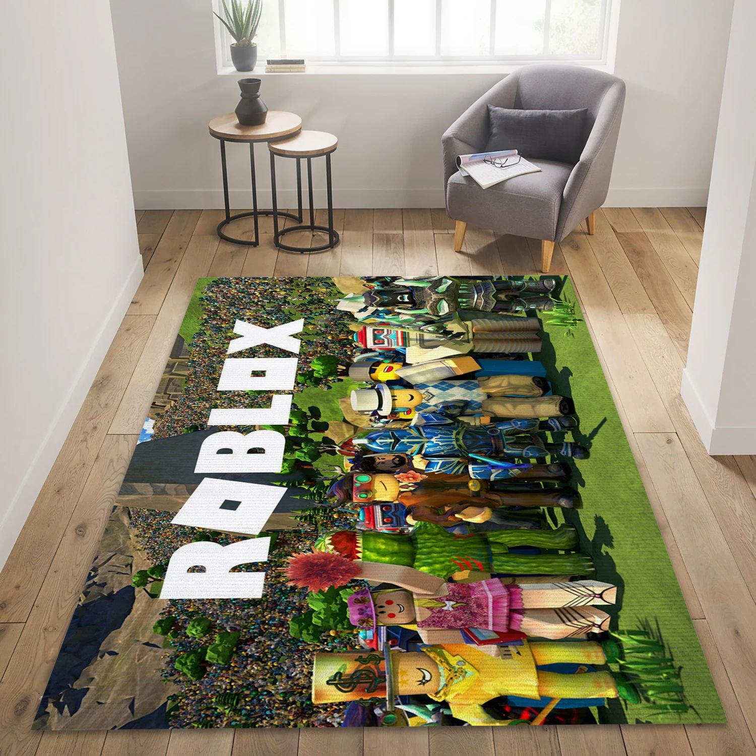 Roblox Gaming Area Rug, Living Room Rug - Family Gift US Decor - Indoor Outdoor Rugs