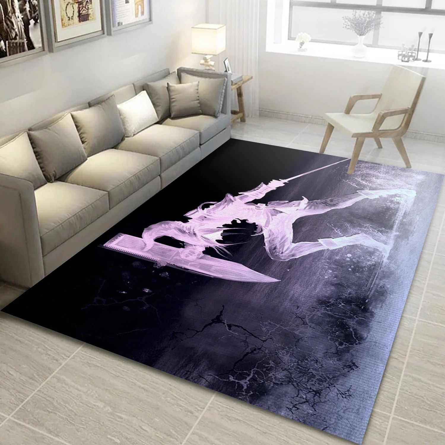 Hero In Darkness Video Game Area Rug Area, Living Room Rug - US Decor - Indoor Outdoor Rugs