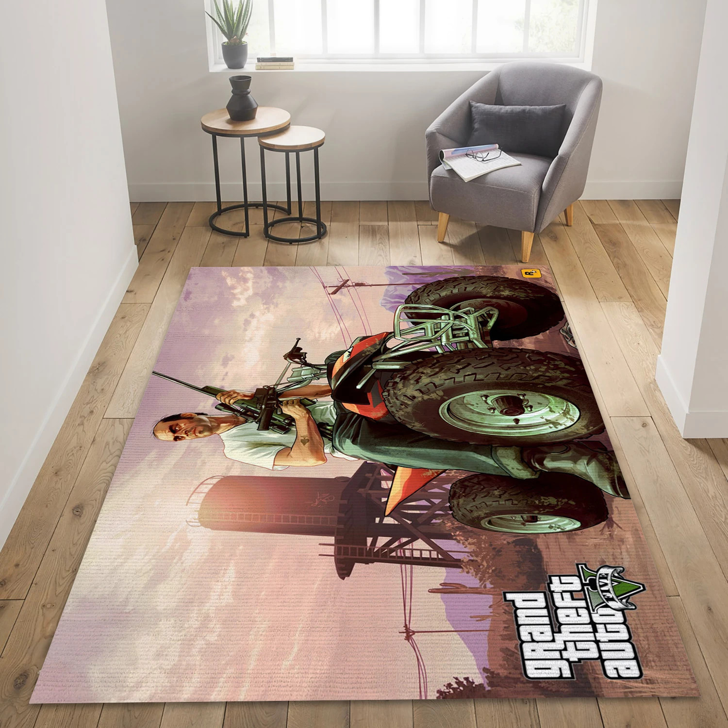 Grand Theft Auto V Video Game Area Rug For Christmas, Bedroom Rug - US Decor - Indoor Outdoor Rugs