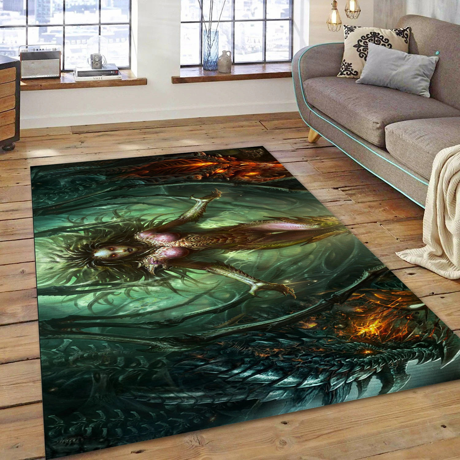 Mistress Of Dragons Video Game Reangle Rug, Bedroom Rug - Home Decor Floor Decor - Indoor Outdoor Rugs