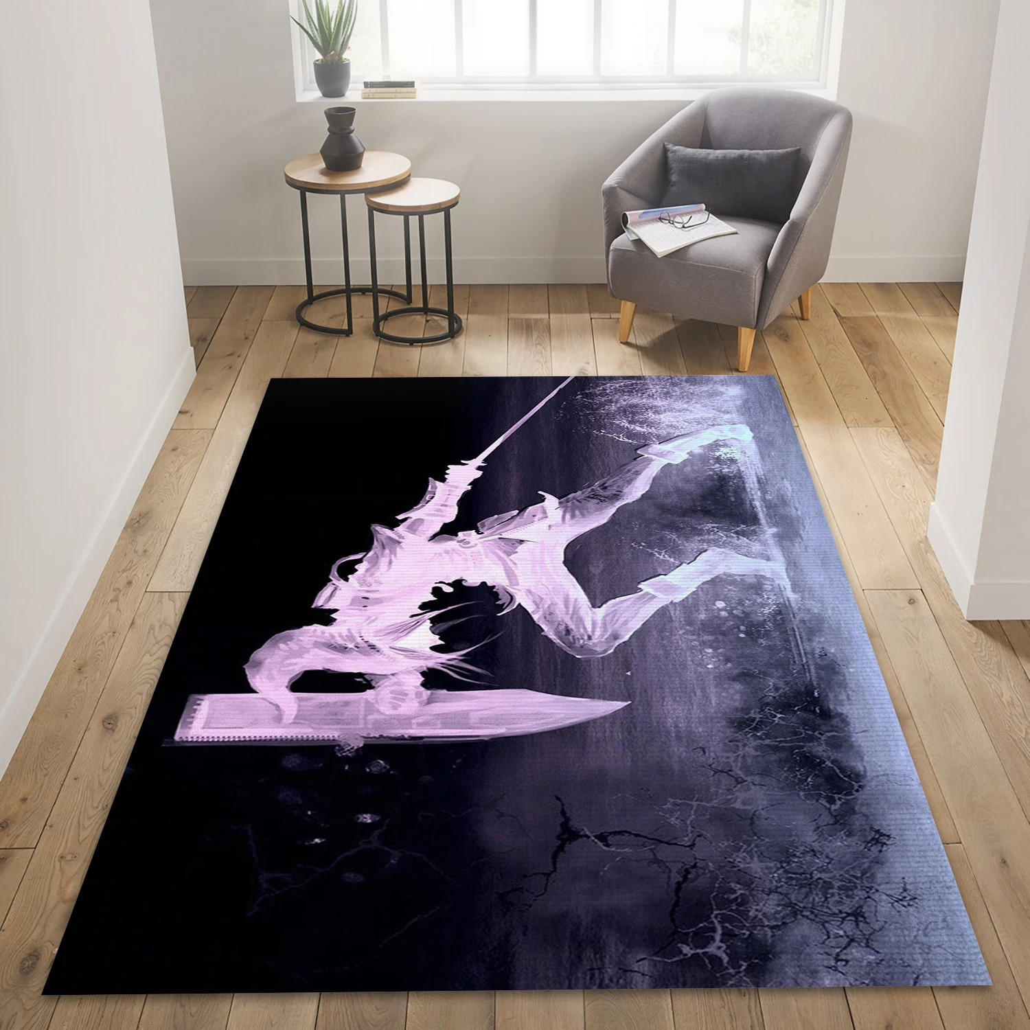 Hero In Darkness Video Game Area Rug Area, Living Room Rug - US Decor - Indoor Outdoor Rugs