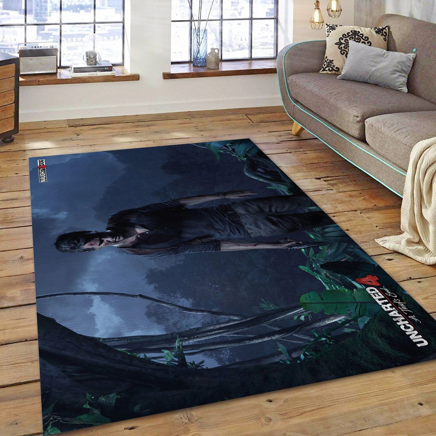 Uncharted 4 A Thiefs End Video Game Area Rug Area, Living Room Rug - Christmas Gift Decor - Indoor Outdoor Rugs