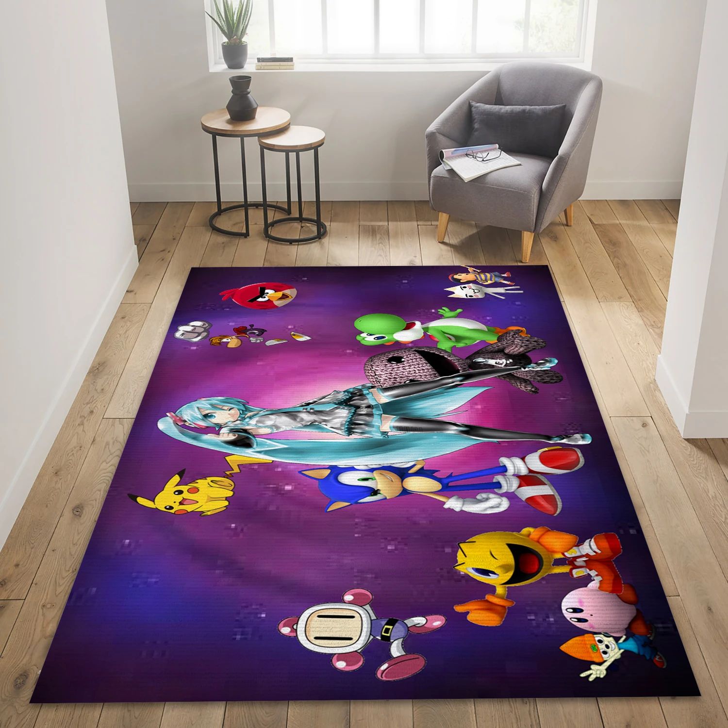 Collage Gaming Area Rug, Area Rug - Home Decor Floor Decor - Indoor Outdoor Rugs