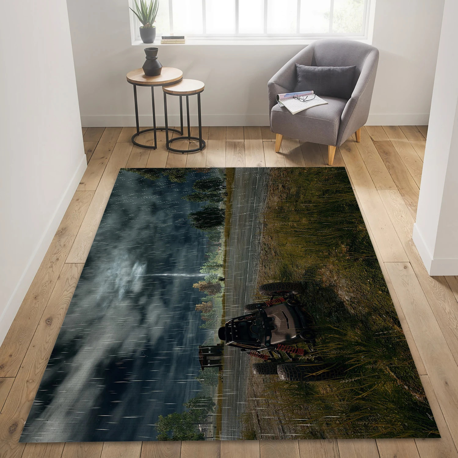 Playerunknowns Battlegrounds Buggy And Rain Game Area Rug Carpet, Bedroom Rug - Family Gift US Decor - Indoor Outdoor Rugs