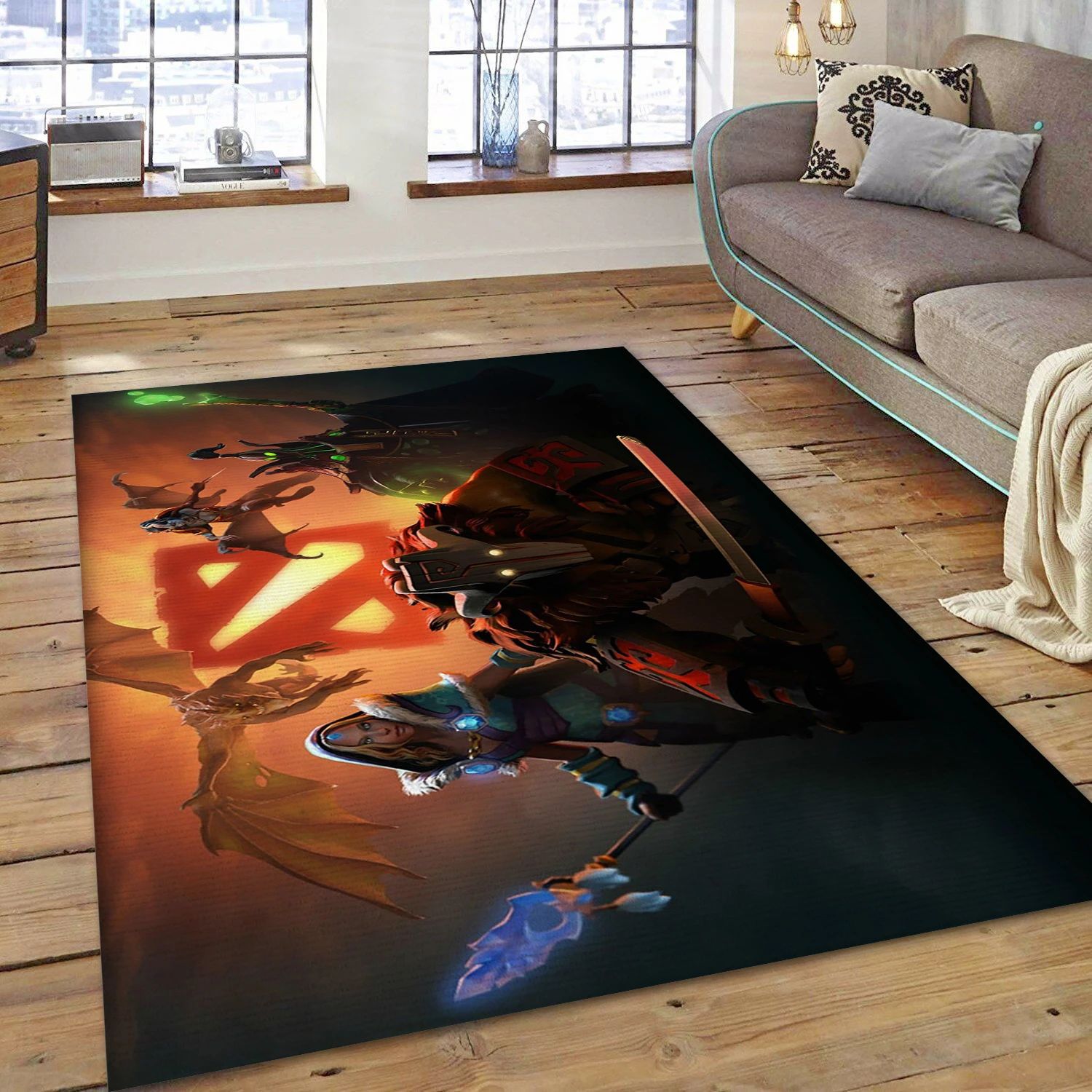 Dota 2 Video Game Reangle Rug, Area Rug - Family Gift US Decor - Indoor Outdoor Rugs