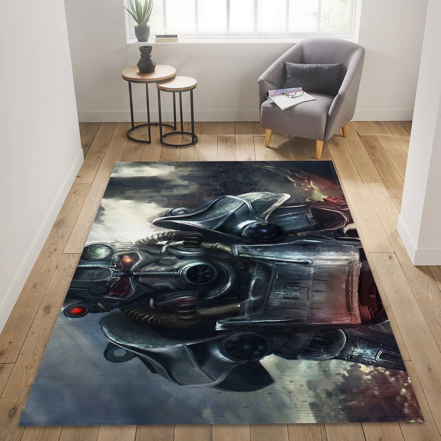 Power Armor Fallout Gaming Area Rug, Bedroom Rug - Christmas Gift Decor - Indoor Outdoor Rugs