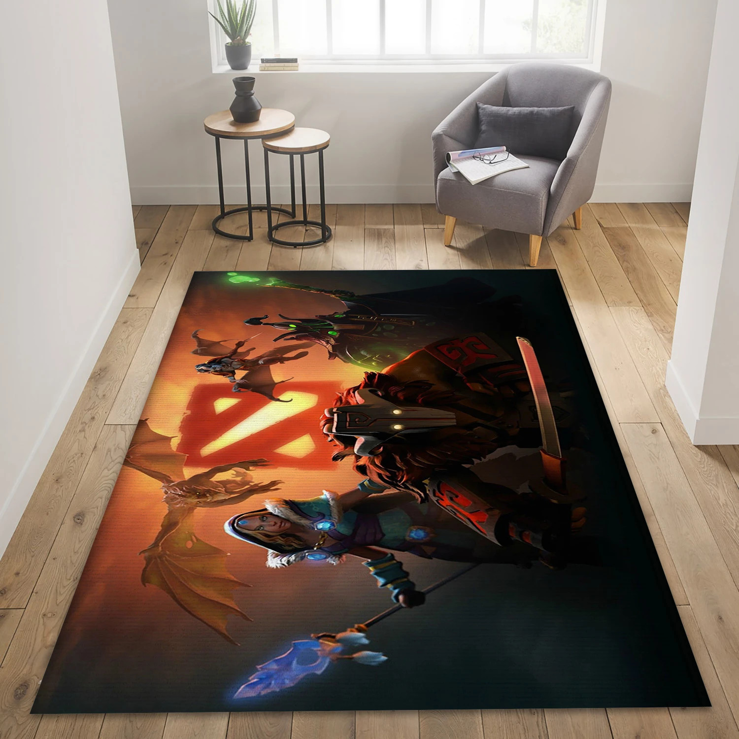 Dota 2 Video Game Reangle Rug, Area Rug - Family Gift US Decor - Indoor Outdoor Rugs