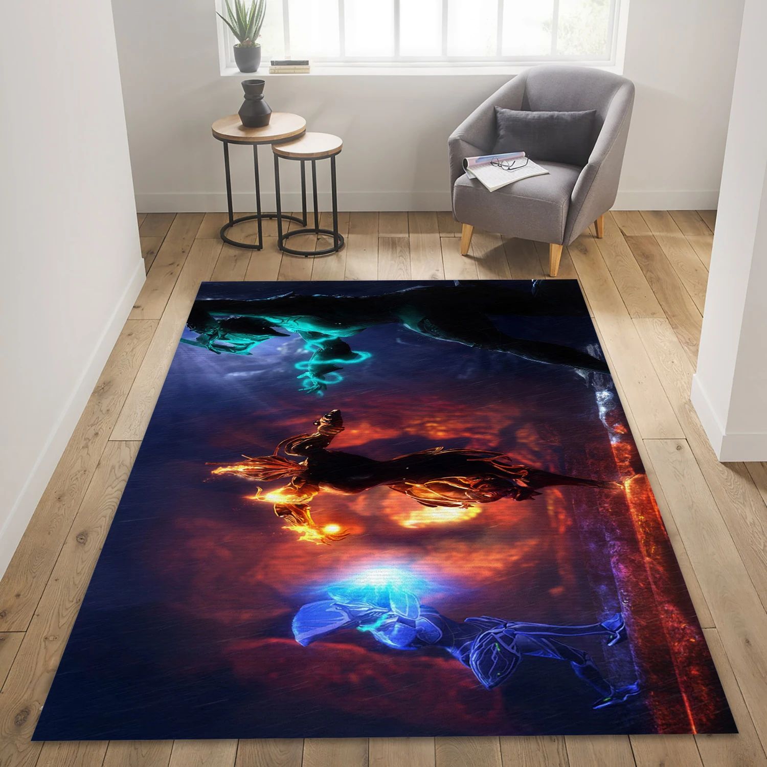 Warframe Video Game Area Rug Area, Bedroom Rug - Family Gift US Decor - Indoor Outdoor Rugs