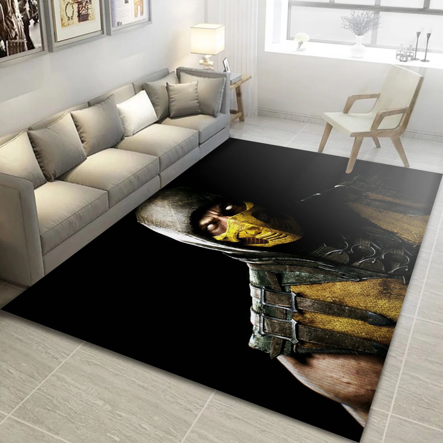 Scorpion Of Mortal Kombat Video Game Video Game Area Rug For Christmas, Bedroom Rug - Family Gift US Decor - Indoor Outdoor Rugs