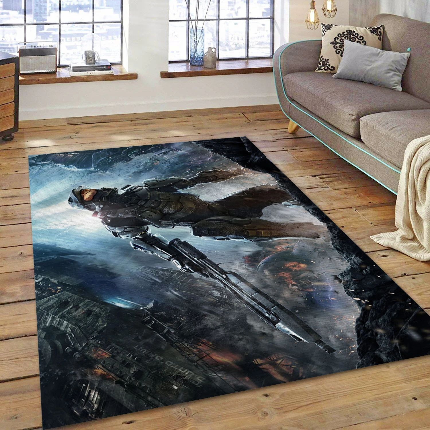 Master Chief Game Area Rug Carpet, Living Room Rug - Home Decor Floor Decor - Indoor Outdoor Rugs