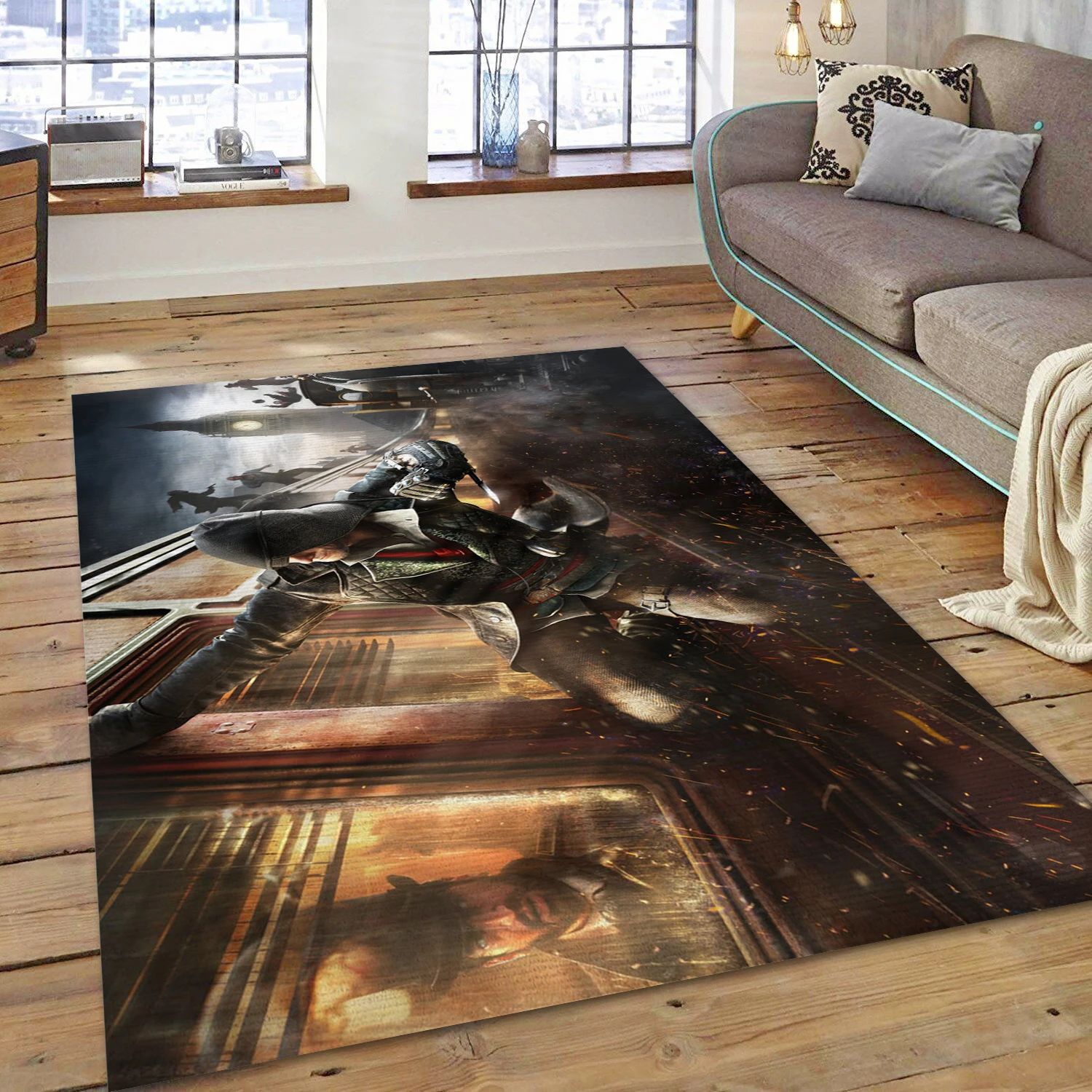 Assassins Creed Syndicate Video Game Area Rug For Christmas, Bedroom Rug - Family Gift US Decor - Indoor Outdoor Rugs