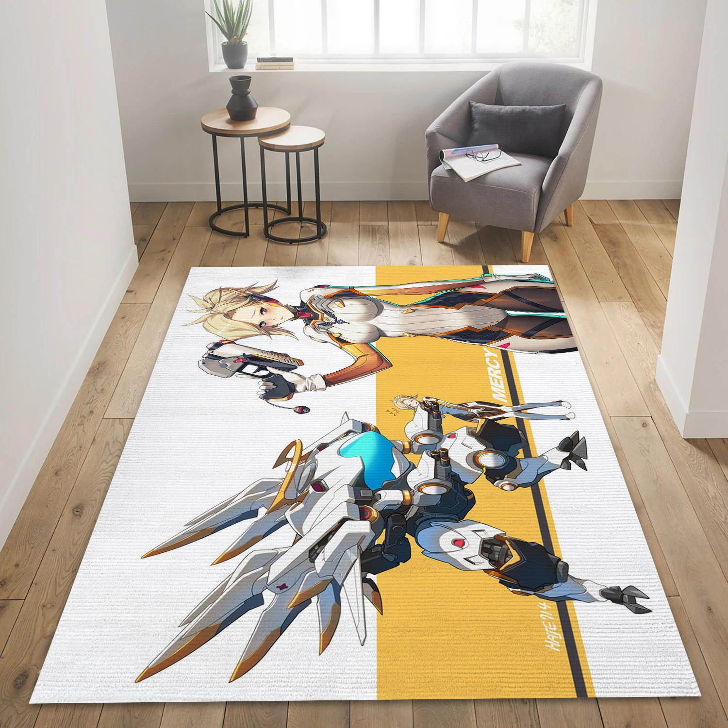 Mercy Video Game Area Rug Area, Area Rug - Home Decor Floor Decor - Indoor Outdoor Rugs