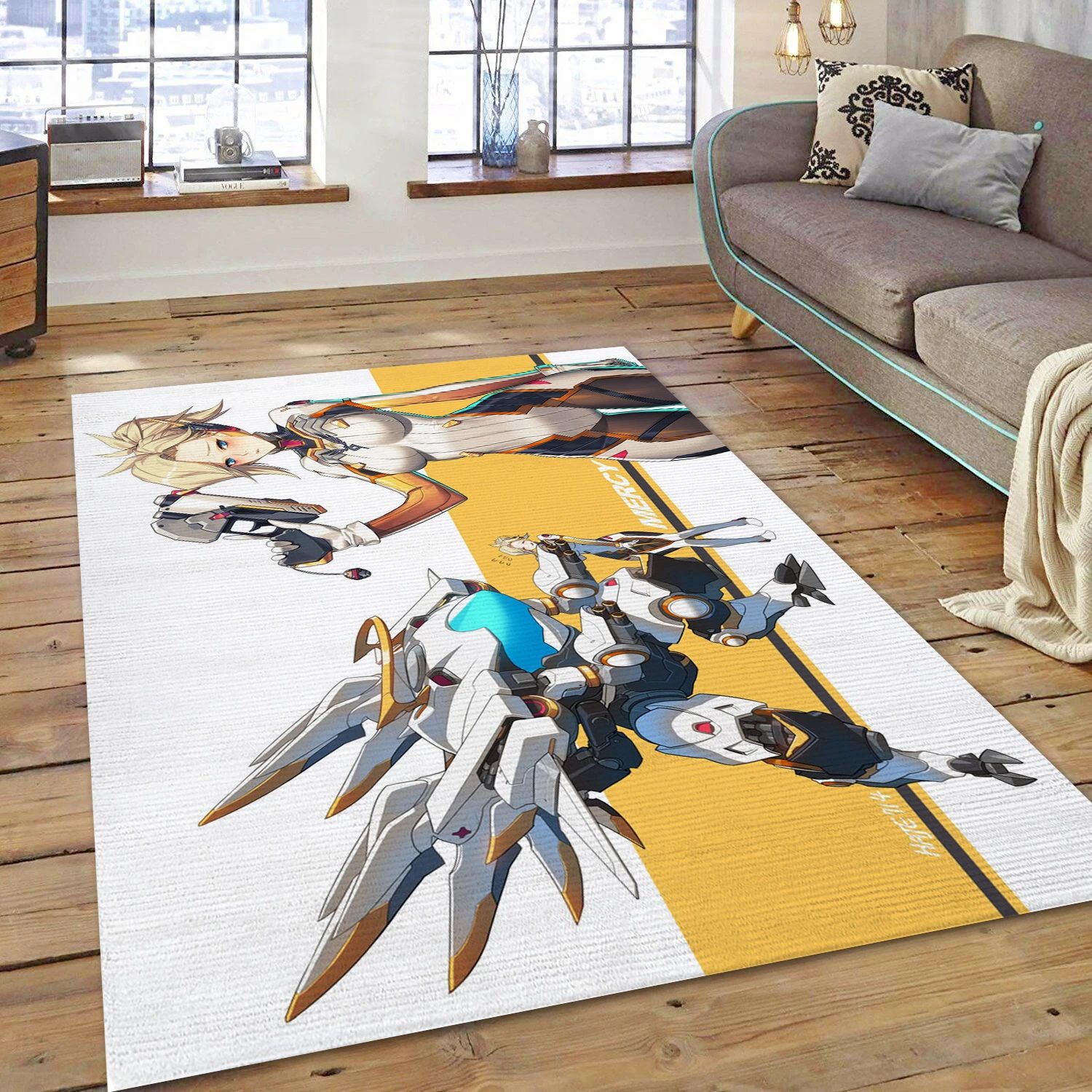 Mercy Video Game Area Rug Area, Area Rug - Home Decor Floor Decor - Indoor Outdoor Rugs