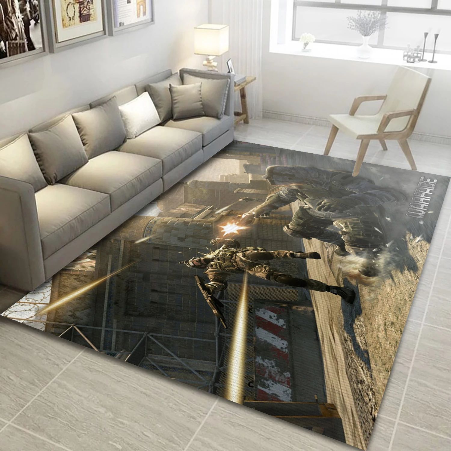 Warface Video Game Area Rug Area, Area Rug - US Decor - Indoor Outdoor Rugs