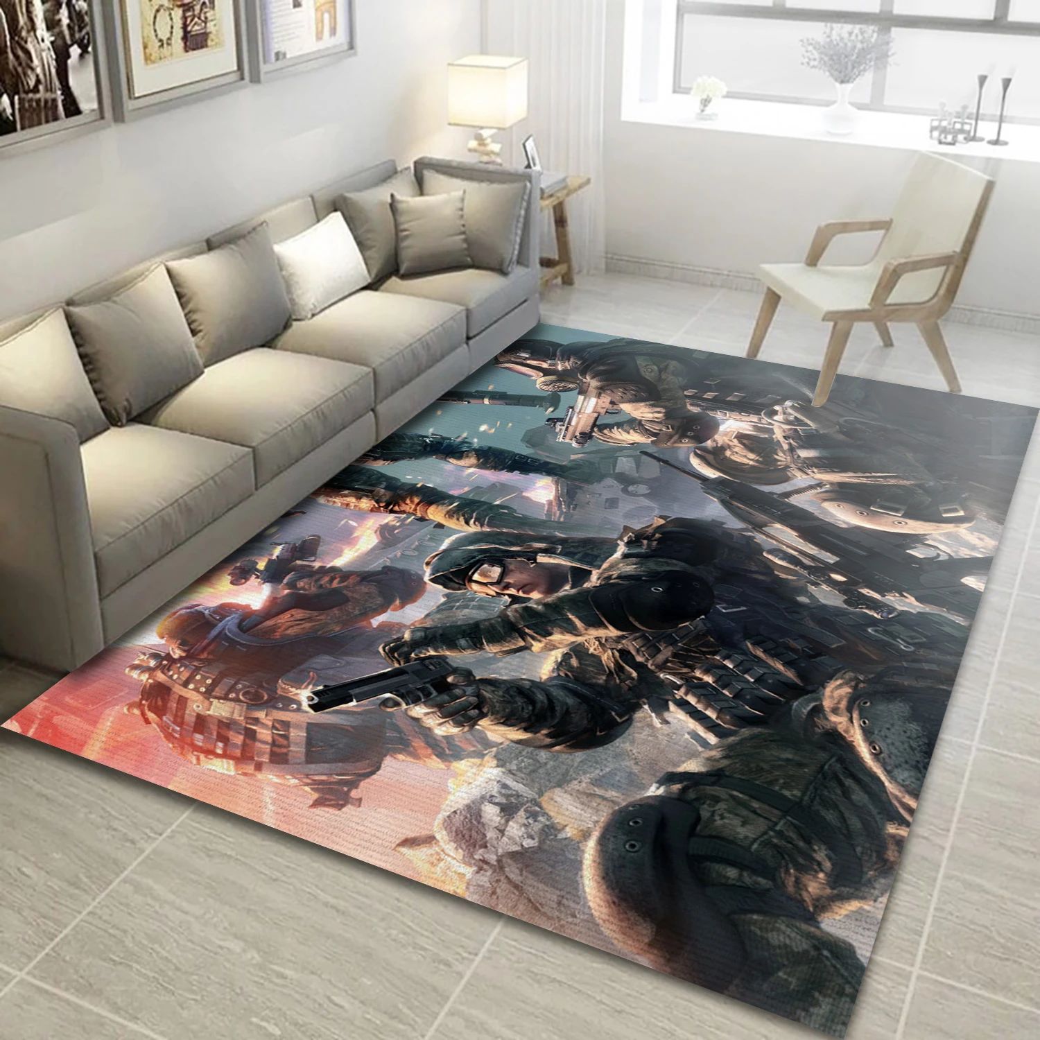 Warface Video Game Area Rug Area, Bedroom Rug - Home Decor Floor Decor - Indoor Outdoor Rugs