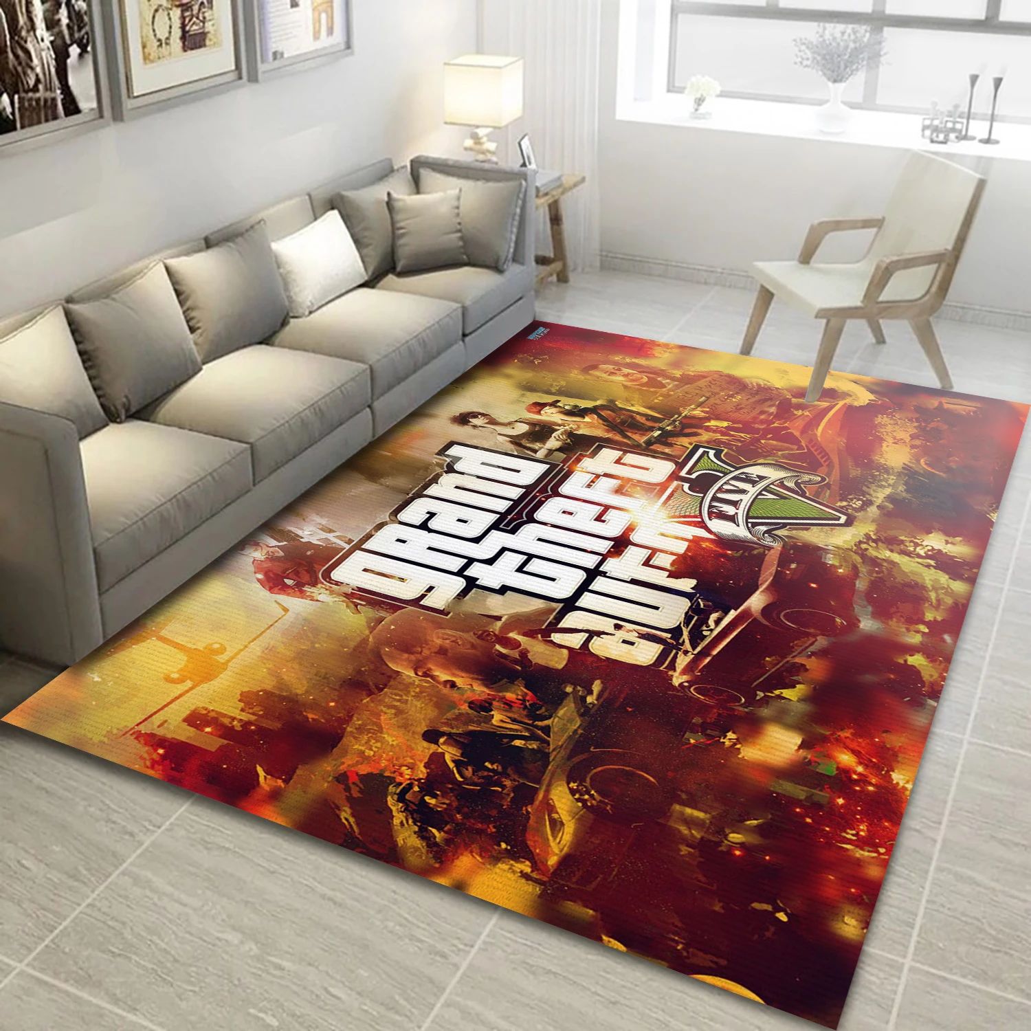 Michael De Santa Video Game Area Rug Area, Living Room Rug - US Decor - Indoor Outdoor Rugs