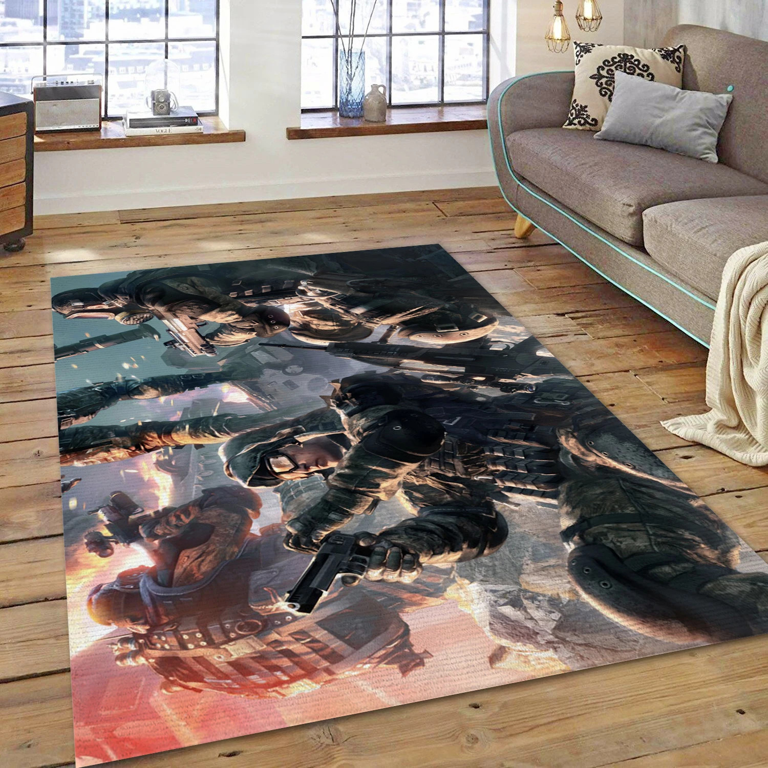 Warface Video Game Area Rug Area, Bedroom Rug - Home Decor Floor Decor - Indoor Outdoor Rugs