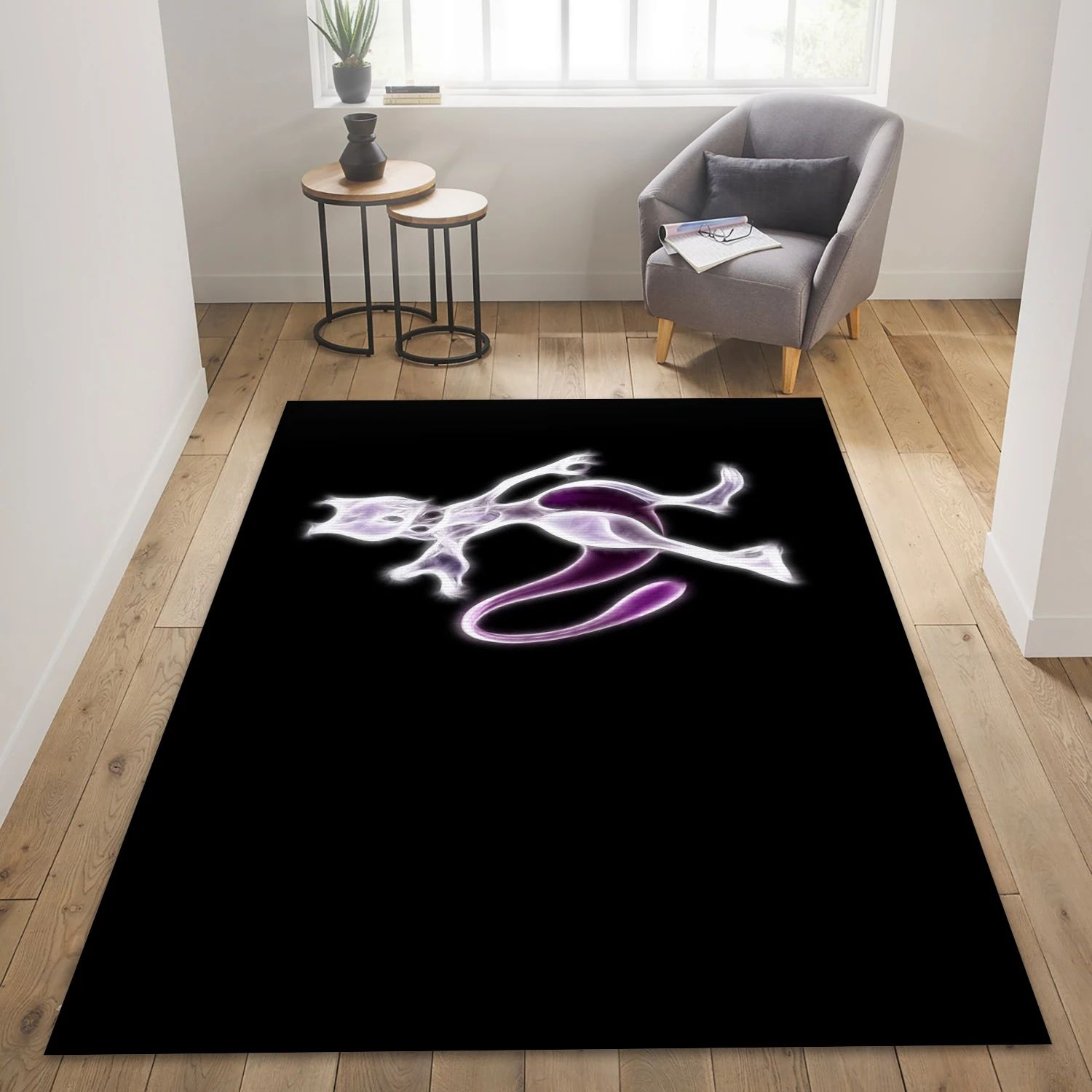 Glow Video Game Reangle Rug, Bedroom Rug - Home Decor Floor Decor - Indoor Outdoor Rugs