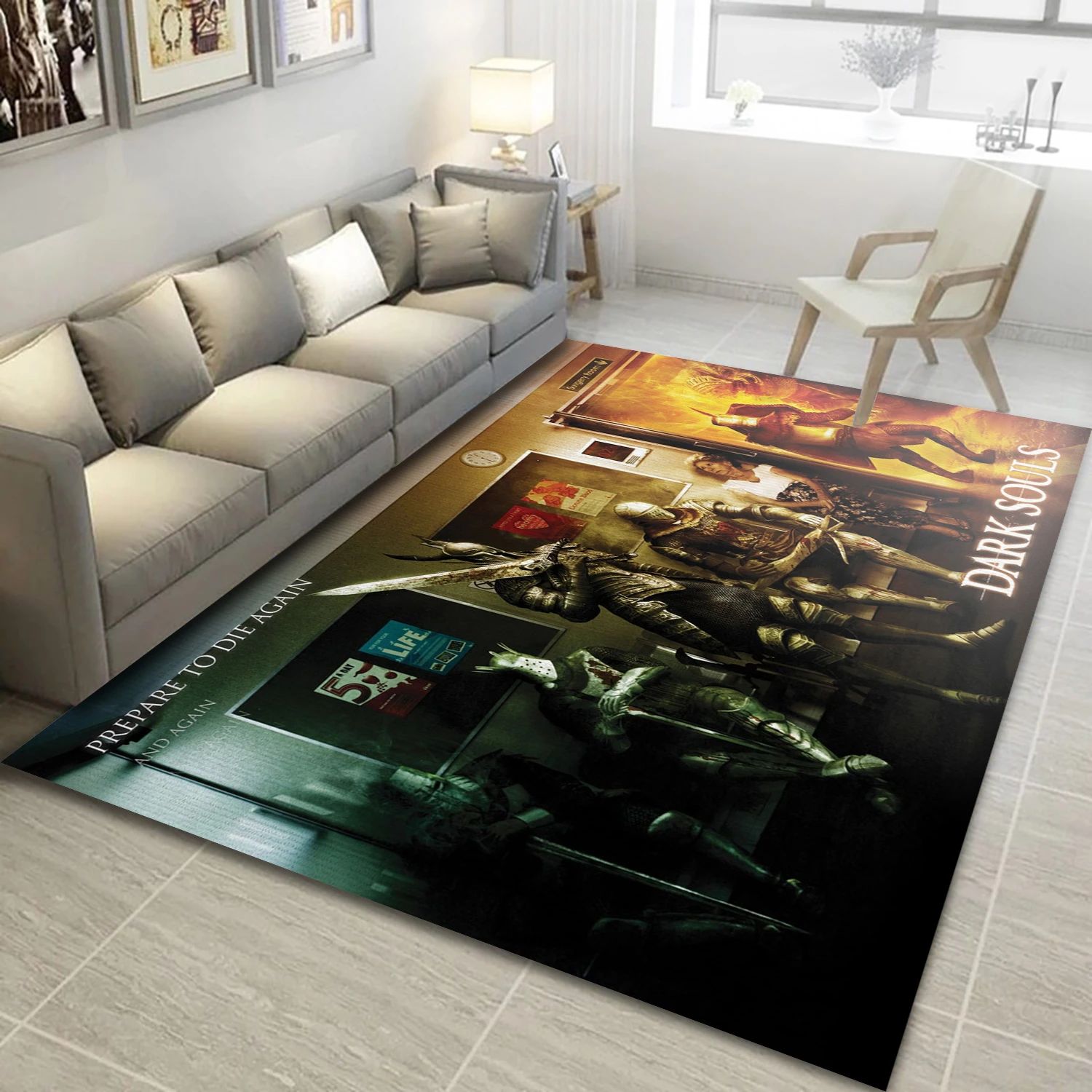 Dark Souls Video Game Area Rug For Christmas, Bedroom Rug - US Decor - Indoor Outdoor Rugs