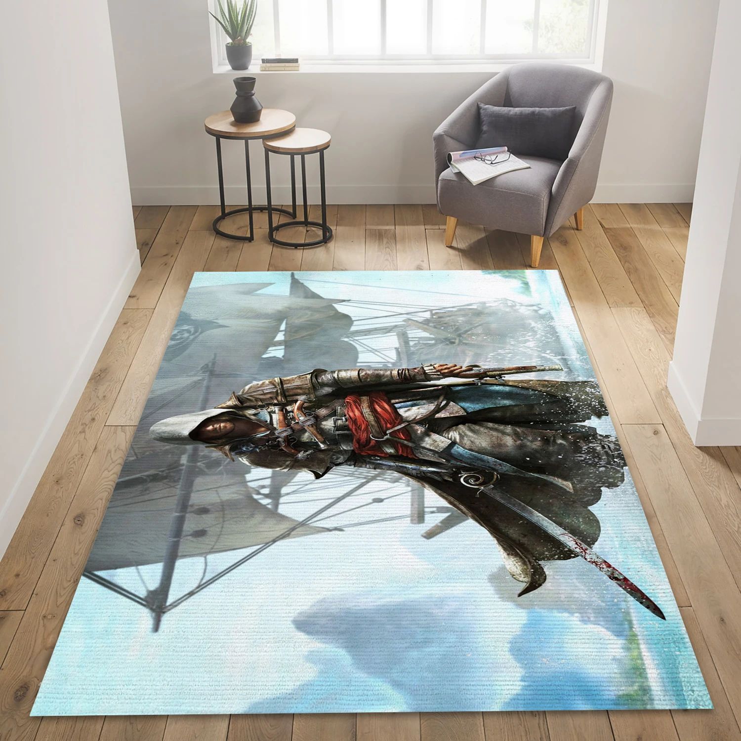 Edward Kenway Gaming Area Rug, Area Rug - Home Decor Floor Decor - Indoor Outdoor Rugs