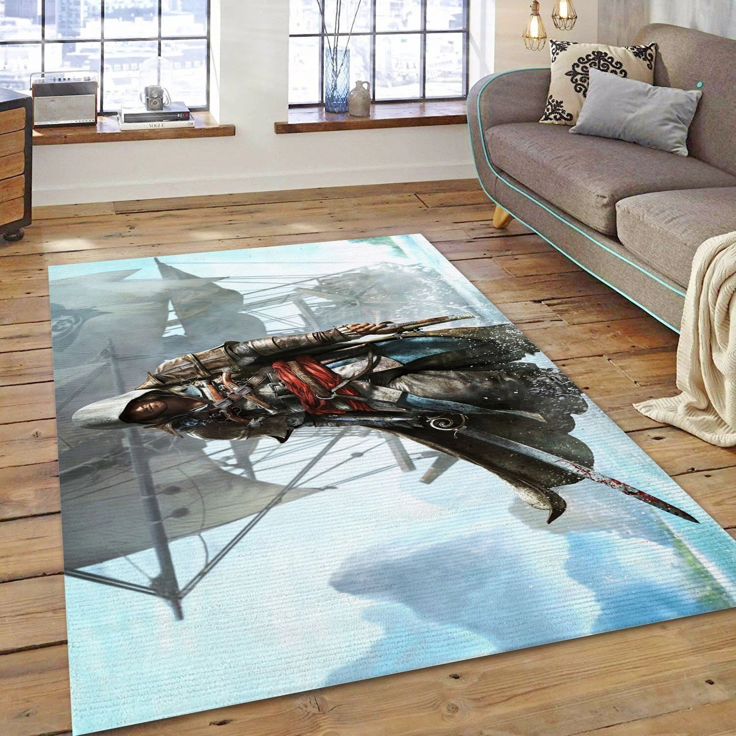 Edward Kenway Gaming Area Rug, Area Rug - Home Decor Floor Decor - Indoor Outdoor Rugs