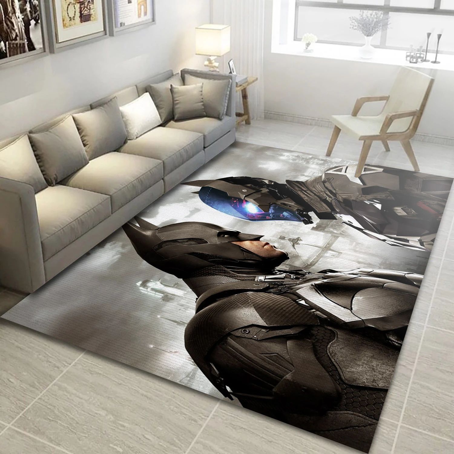 Batman Vs Batman Video Game Reangle Rug, Bedroom Rug - Family Gift US Decor - Indoor Outdoor Rugs